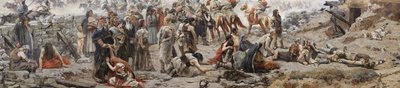 Arrival of the Hungarians (Feszty Panorama) (detail) by Arpad Feszty